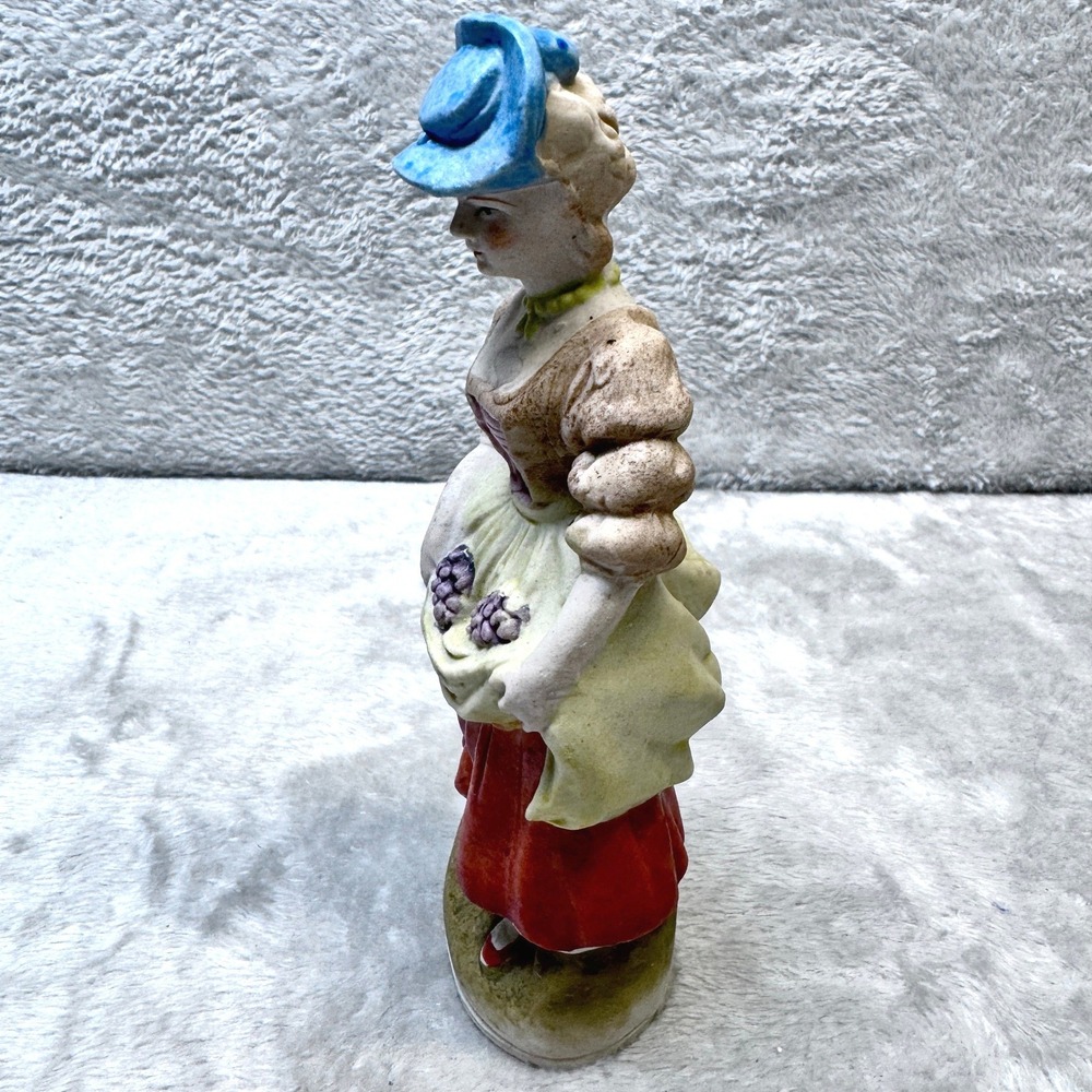 Vintage Hand-Painted Ceramic Occupied Japan Woman Figurine Floral‎ Victorian - Picture 3 of 7